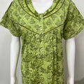 Sage Green Printed Cotton Nighty for Women
