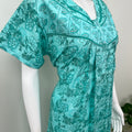 Blue Pleated 100% Cotton Nightgown