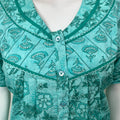 Blue Pleated 100% Cotton Nightgown