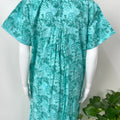 Blue Pleated 100% Cotton Nightgown