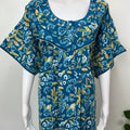 Royal Blue Pure Cotton Nighty Elegant & Comfortable