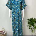 Royal Blue Pure Cotton Nighty Elegant & Comfortable