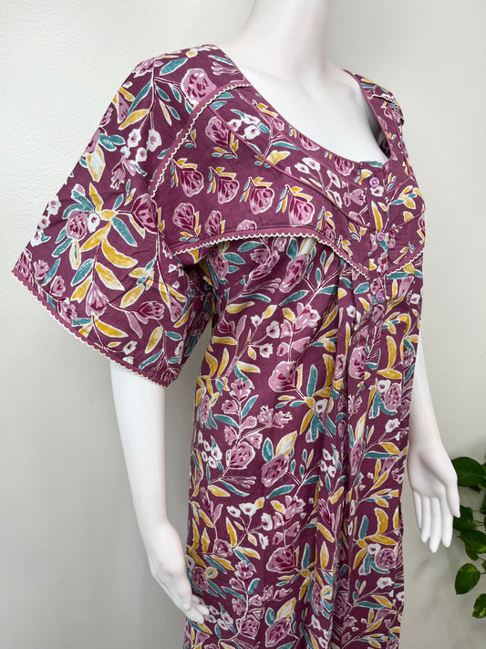 Purple 100% Cotton Nighty Soft & Comfortable