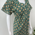 Green Pure Cotton Women's Nightgown