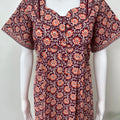 Maroon Floral Printed 100% Cotton Nighty