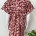 Maroon Floral Printed 100% Cotton Nighty