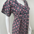Navy Blue 100% Cotton Women's Nightgown