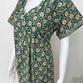 Green Pure Cotton Women's Nightgown