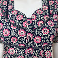 Navy Blue 100% Cotton Women's Nightgown