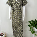 Bottle Green Pleated Cotton Nighty for Women