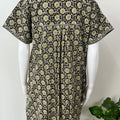 Bottle Green Pleated Cotton Nighty for Women
