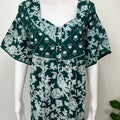 Viridian Green Pure Cotton Women's Nightgown