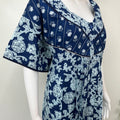 Royal Blue 100% Cotton Women's Nightgown