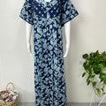 Royal Blue 100% Cotton Women's Nightgown