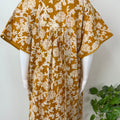 Mustard Pleated Style Nightgown Soft & Comfortable