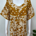 Mustard Pleated Style Nightgown Soft & Comfortable
