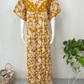 Mustard Pleated Style Nightgown Soft & Comfortable