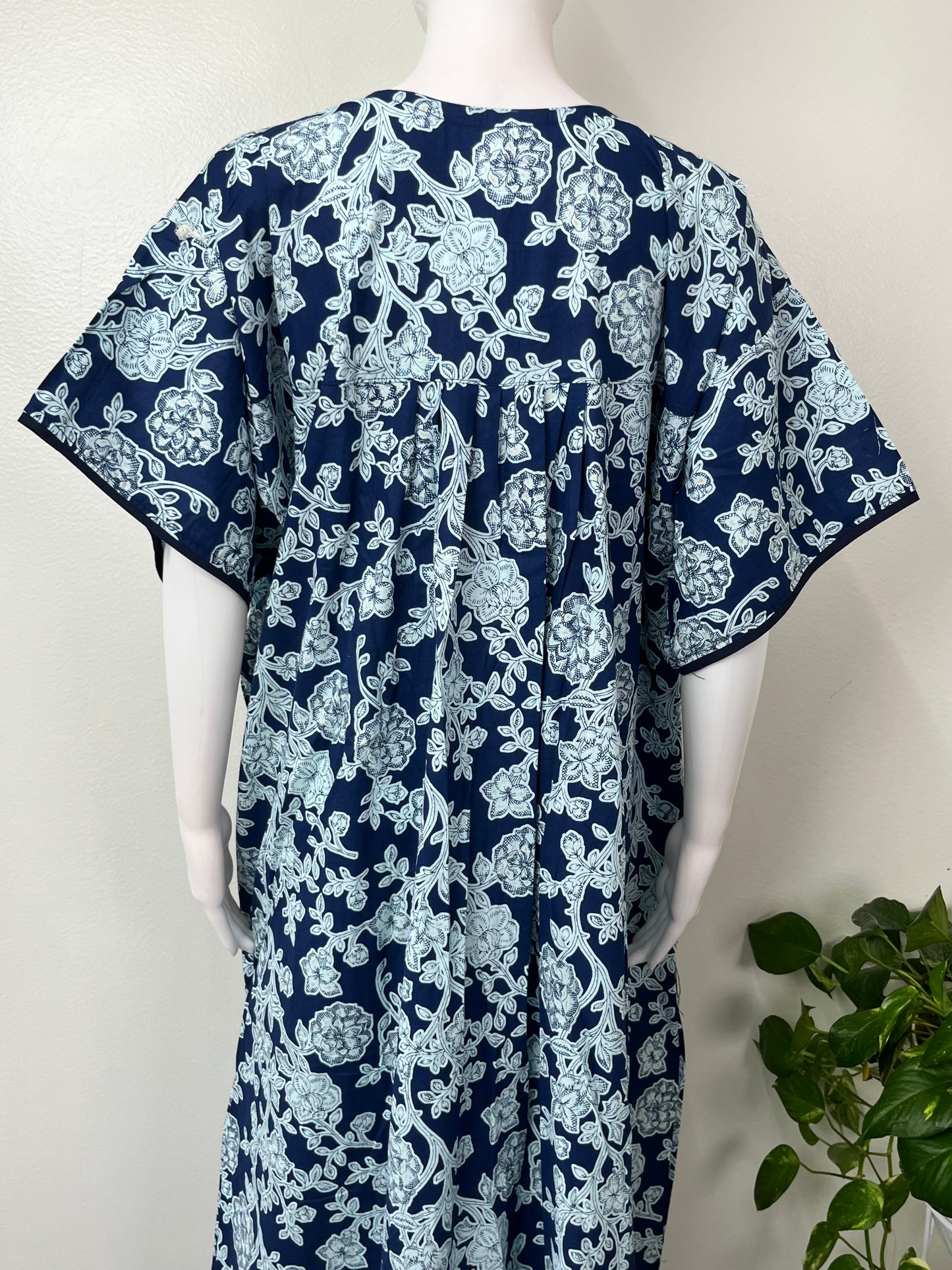 Royal Blue 100% Cotton Women's Nightgown
