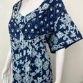 Royal Blue 100% Cotton Women's Nightgown