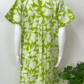 Lime Green Pure Cotton Nightgown for Women