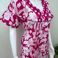 Pink Pleated Style Cotton Nightgown for Women