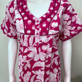 Pink Pleated Style Cotton Nightgown for Women