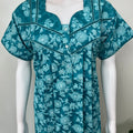 Teal Blue 100% Cotton Women's Nighty
