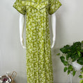 Lime Green Pleated 100% Cotton Nighty