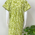Lime Green Pleated 100% Cotton Nighty