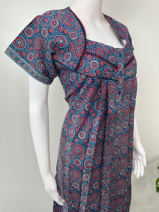 Navy Blue 100% Cotton Nighty Soft & Comfortable