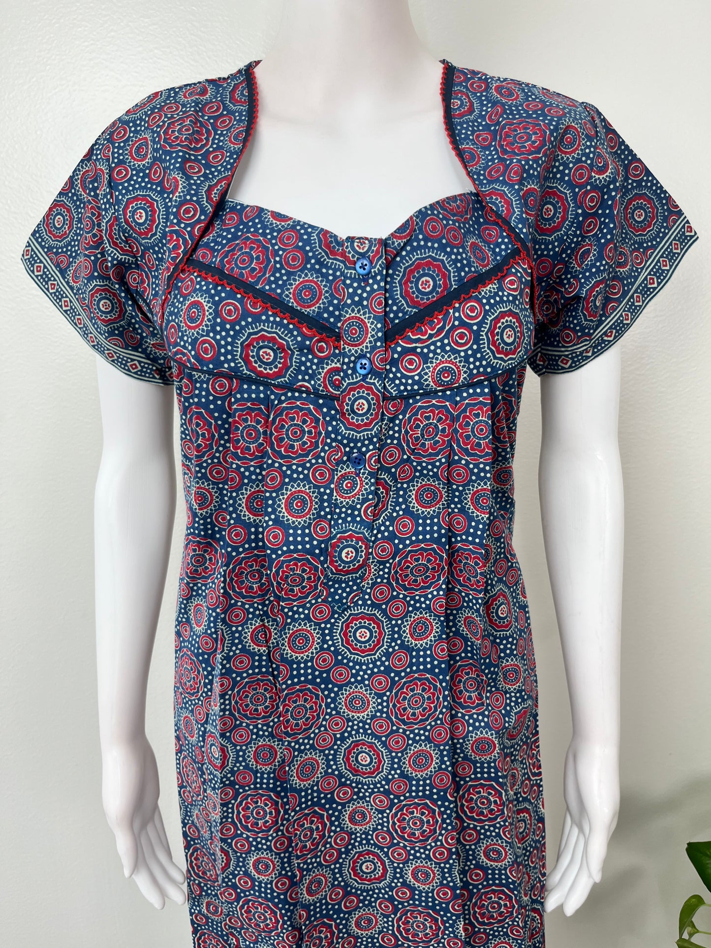 Navy Blue 100% Cotton Nighty Soft & Comfortable