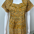 Mustard Ajrak Printed 100% Cotton Nighty