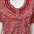 Red Pure Cotton Nighty Elegant & Breathable