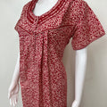 Red Pure Cotton Nighty Elegant & Breathable