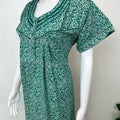 Sea Green Pure Cotton Nightgown Soft & Comfortable