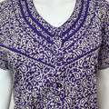 Purple 100% Cotton Women's Nightgown