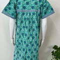 Turquoise Pure Cotton Nightgown for Women