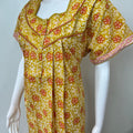 Yellow 100% Cotton Women's Nightgown