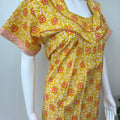 Yellow 100% Cotton Women's Nightgown
