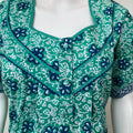 Turquoise Pure Cotton Nightgown for Women