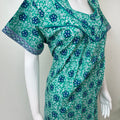 Turquoise Pure Cotton Nightgown for Women