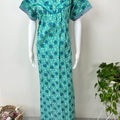 Turquoise Pure Cotton Nightgown for Women