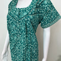 Teal Pure Cotton Women's Nightgown