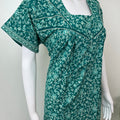 Teal Pure Cotton Women's Nightgown