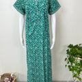 Teal Pure Cotton Women's Nightgown