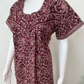 Wine Pure Cotton Nighty Soft & Comfortable