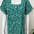 Teal Pure Cotton Women's Nightgown