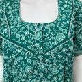 Teal Pure Cotton Women's Nightgown