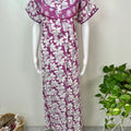 Purple Floral Printed 100% Cotton Nighty