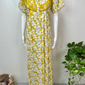 Yellow 100% Cotton Nightgown for Women